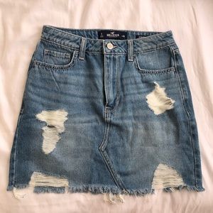 Hollister High Rise Denim Skirt